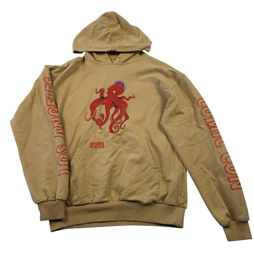 LA Comic Con Hoodie 100% Cotton‎ Small Tan Brown Khaki
